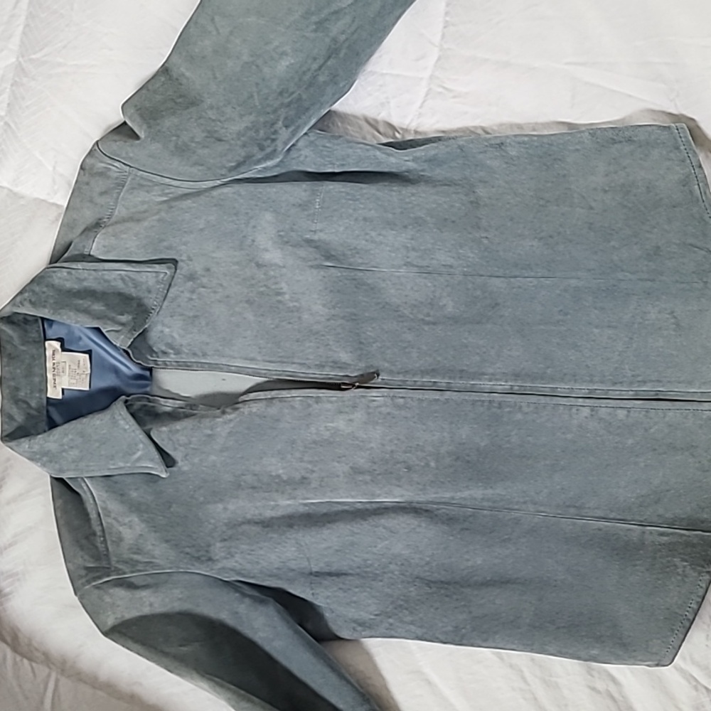 Jones New York Blue Leather Jacket